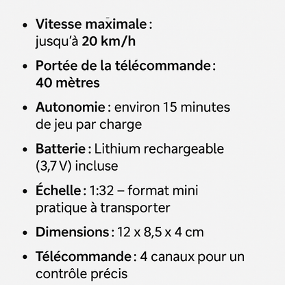 Voiture télécommandée enfant tout terrain 4X4 20 KM/H