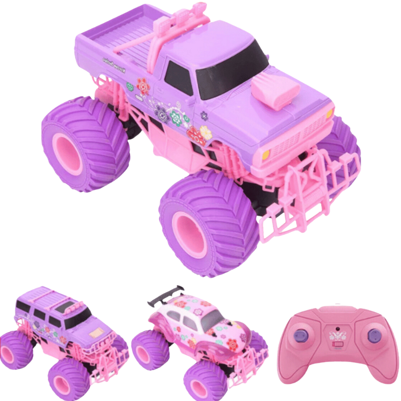 Voiture télécommandée tout terrain rose pour fille