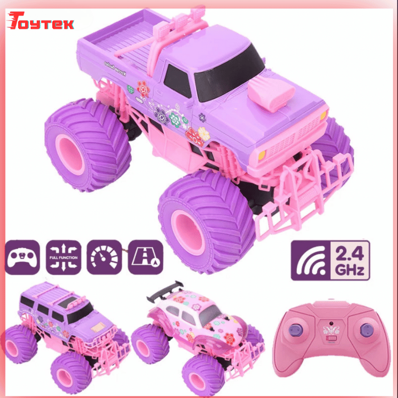 Voiture télécommandée tout terrain rose pour fille