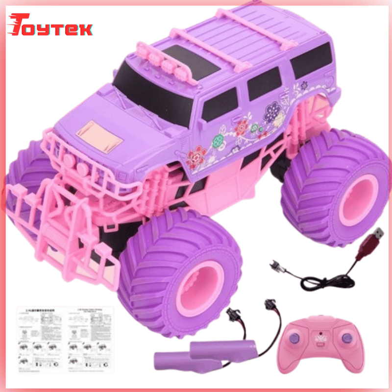 Voiture télécommandée tout terrain rose pour fille