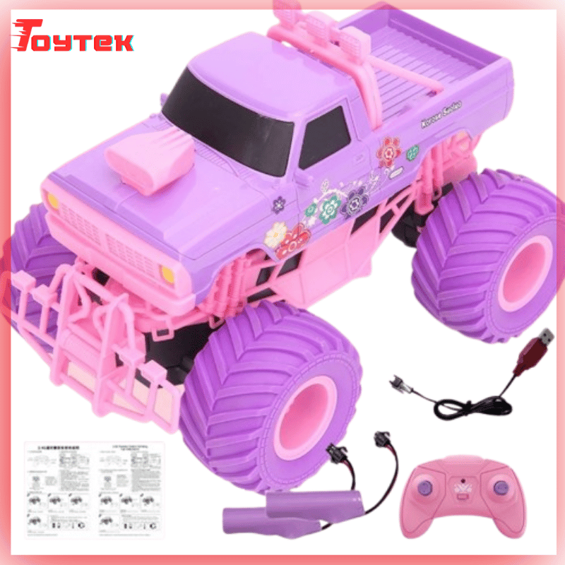 Voiture télécommandée tout terrain rose pour fille