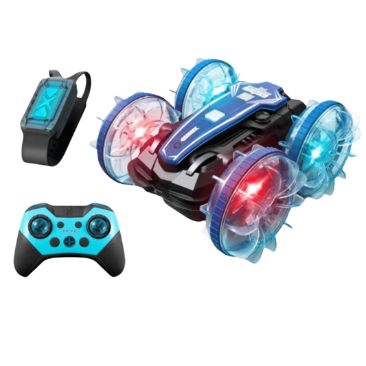 Voiture télécommandée amphibie à led pour enfant