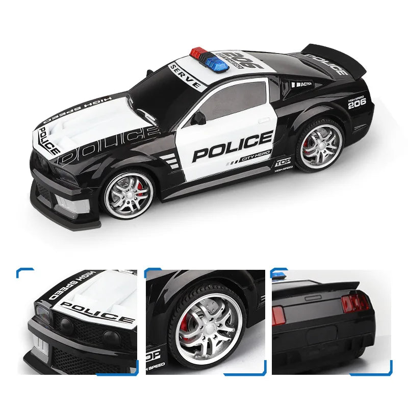 Grande voiture de police télécommandée pour enfant