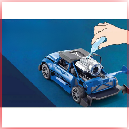 Voiture de police télécommandée à fumée pour enfant