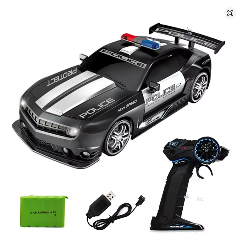 Grande voiture de police télécommandée pour enfant