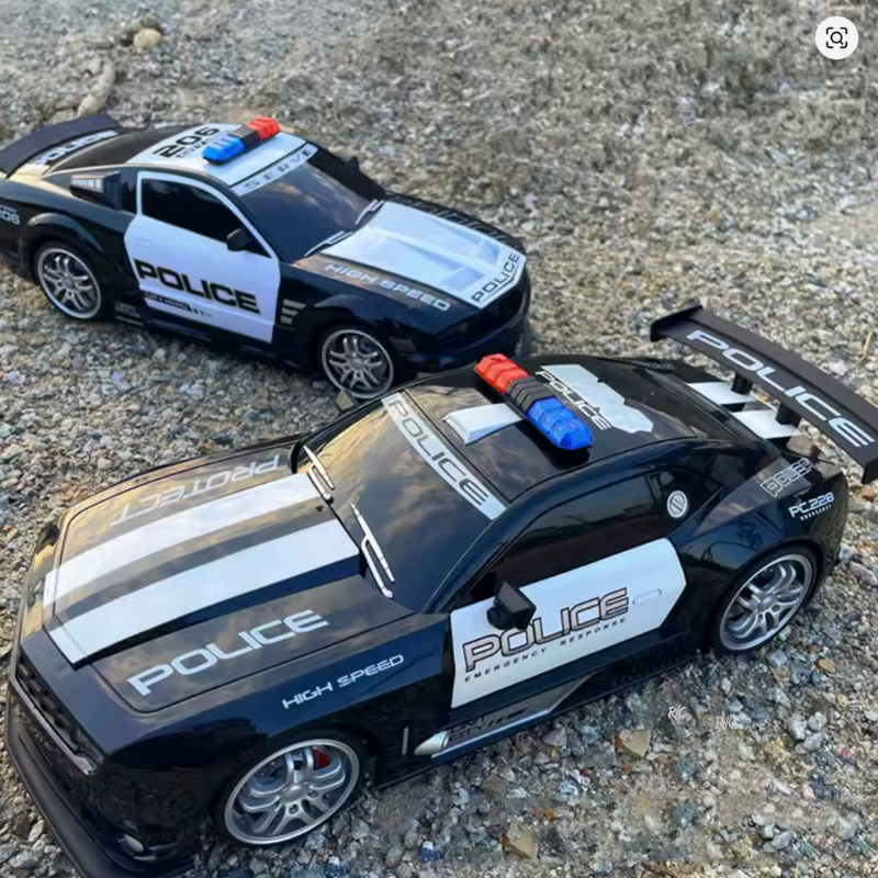 Grande voiture de police télécommandée pour enfant
