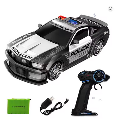 Grande voiture de police télécommandée pour enfant